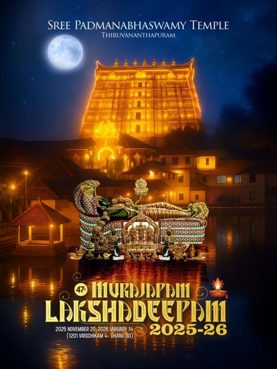 Murajapam Lakshadeepam 2025-26 | Sree Padmanabhaswamy Temple Trivandrum